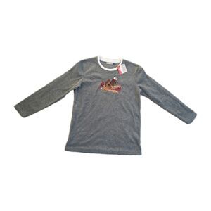 NWT Croft & Barrow Mock Neck Fleece Pullover Birdhouse Cardinal Embroidered Top